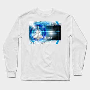 JAS39 Gripen Blueprint Long Sleeve T-Shirt